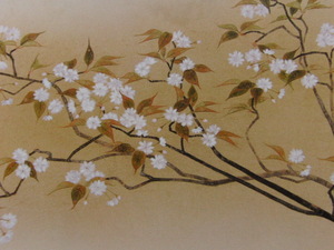 林潤一、【八重桜】、希少な額装用画集より、美品、新品額装付、送料込み、日本人画家