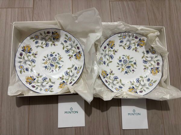 ミントン 洋食器 プレートhaddon HALL MINTON 皿 2枚セット 未使用