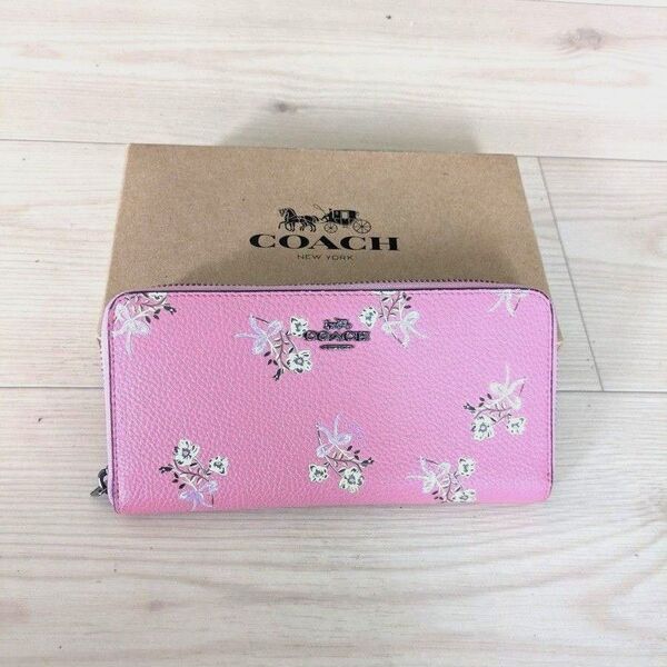 ★美品COACH★ 長財布 ピンク 花柄 長財布★お値下げ不可