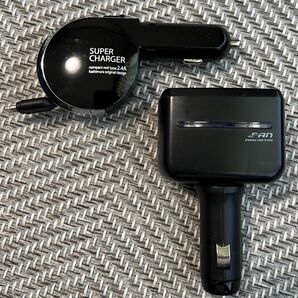 SEIWA シガー2連ソケット & Kashimura iPhone用 充電器