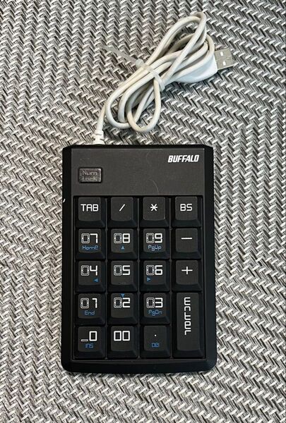 BUFFALO BASTK01 USB テンキー 黒 タブキー付き