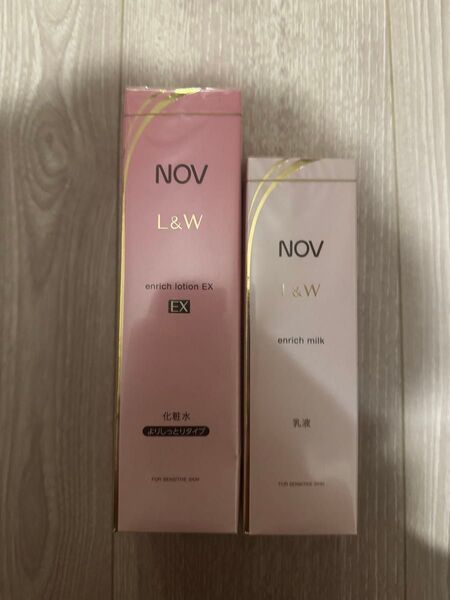 【新品未開封】ノブL&W エンリッチローションEX 〈化粧水〉120ml ノブL&W エンリッチミルク〈乳液〉80ml
