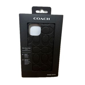 COACH iPhone15/14/13 スリムラップケース ブラック 未使用