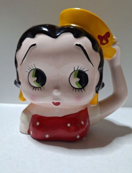 ①【ベティブープ 陶器貯金箱】 ベティちゃん 貯金箱 未使用品 レトロ ビンテージ