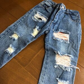 セール!キッズウェア デニムパンツ ダメージデニム アレンジデニム キッズデニム おしゃれキッズ こども服