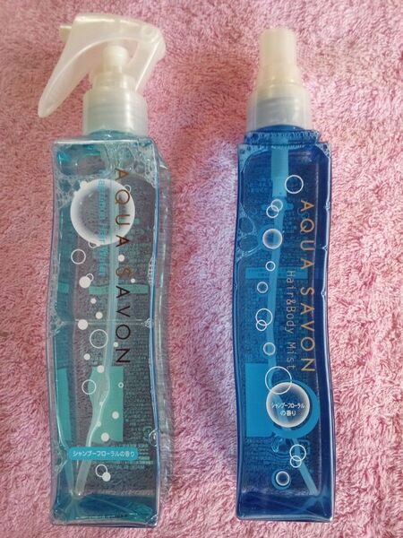 AQUA SAVON ヘア&ボディミスト とフレグランスヘアーウォーターシャンプーフローラル全 2個