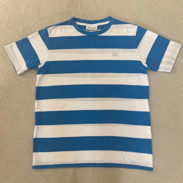 ラコステ 鹿の子 Tシャツ 半袖 ボーダー クラシックフィット 3S(M相当)