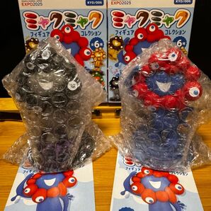 海洋堂 ミャクミャク フィギュアコレクション2体 黒 青 ブラックミャクミャク+水から生まれたミャクミャク 万博 EXPO2025