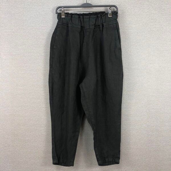 FIRMUM リネンビエラ テーパードパンツ XS ブラック