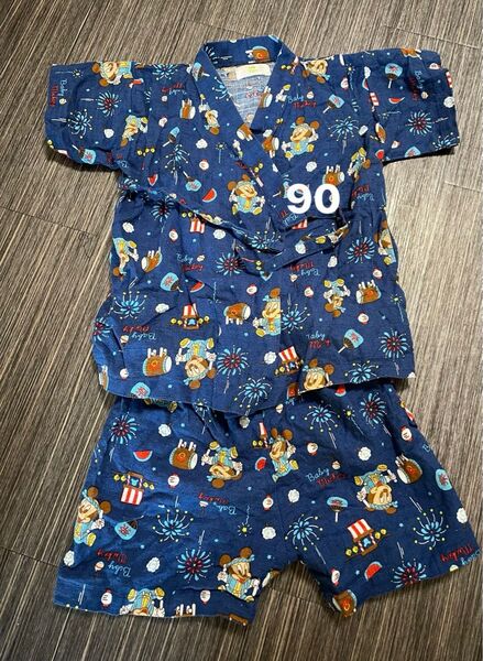 甚平 浴衣 お祭り 上下セット ミッキー ディズニー ベビーミッキー 男の子