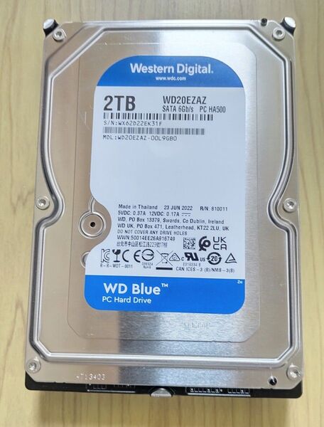☆WD/Blue 2TB内蔵型HDD /USED 美品。