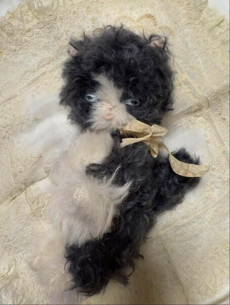 定価55000円 作家 ぬいぐるみ ハチワレねこちゃん 人形