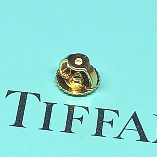 美品 TIFFANY&Co. ティファニー ネジ式 ピアス キャッチ 750 k18 YG バイザヤード 人気 希少