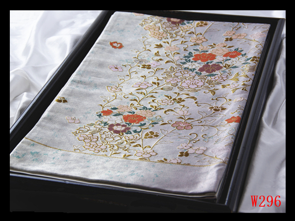 N303】厳選逸品 手織 唐草花文様 薄花色地 高級美術正絹名古屋帯 ...