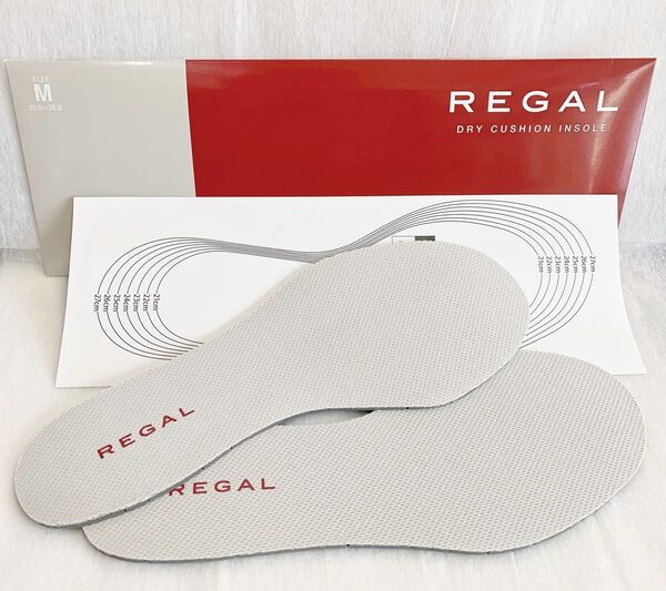 インソール紳士靴 リーガルREGAL中敷きソール1足分(左右分)MサイズINSOLEキレイな中敷き!ドライクッション25~26cm