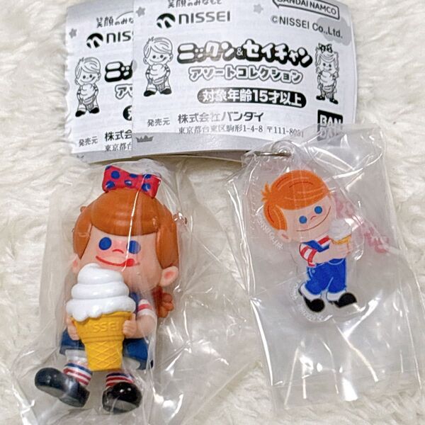 ニックン&セイチャン アソートコレクション A賞 フィギュア セイチャン & C賞 ふらっとめじるしアクセサリー ニックン 2点