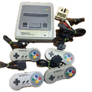 スーパーファミコン 本体一式 コントローラー4個セット