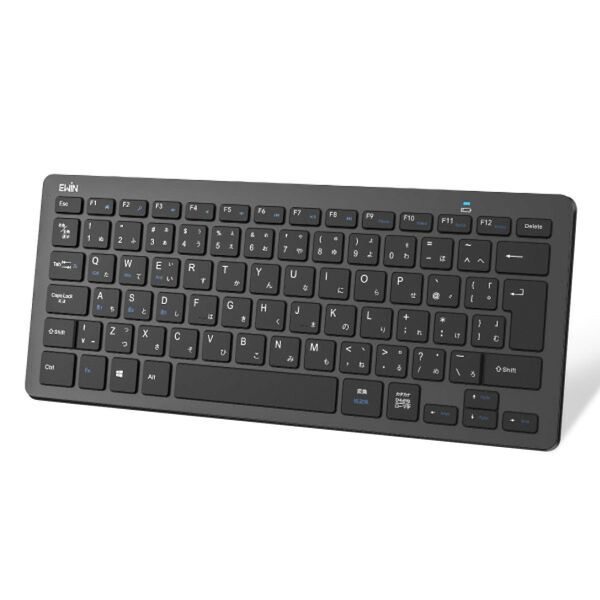 EWIN キーボード ブラック JIS日本語配列 Bluetooth 無線 ワイヤレス コンパクト 折りたたみ 小さめ 旅行 出張