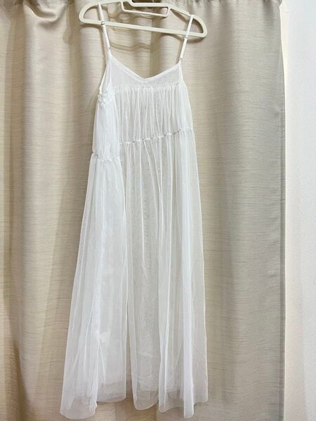 シフォンシースルーキャミワンピース ロング