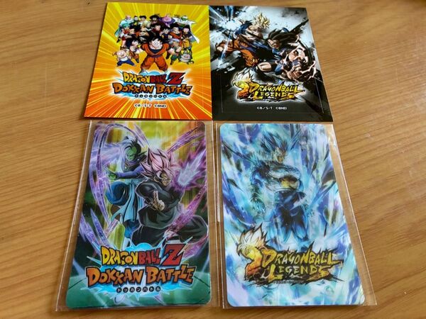 JVC2025 特製ドラゴンボールZドッカンバトル・ドラゴンボールレジェンズレンチキュラーイラストカード1枚づつ特製ステッカー1枚