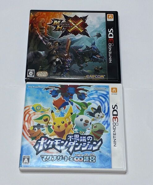 Nintendo 3DS ソフト 2セット モンスターハンタークロス/不思議のポケモンダンジョン
