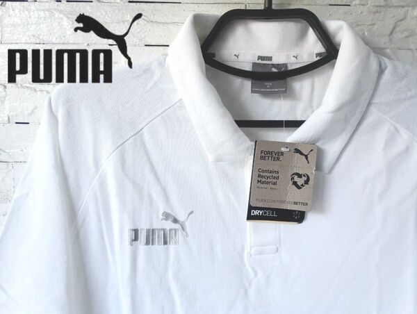 XL■新品/タグ付 PUMA(プーマ)TEAM FINAL カジュアル 半袖ポロシャツ ホワイト 定価4,950円