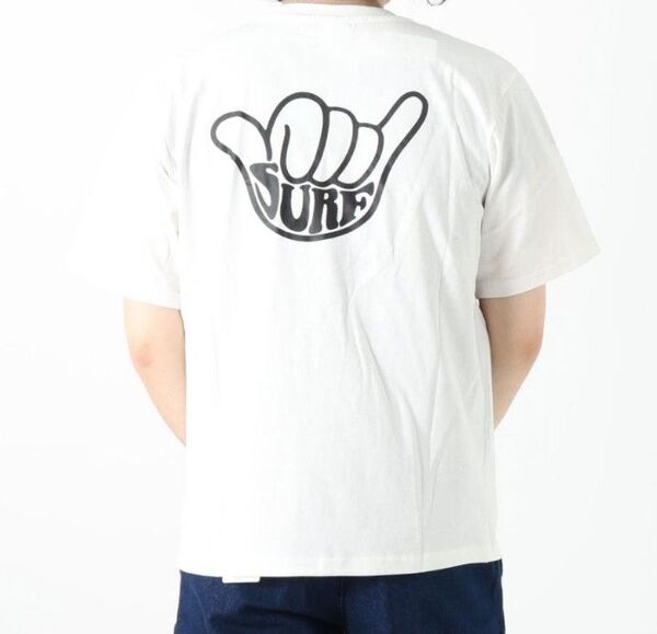 L■新品/タグ付 Ocean Pacific(オーシャンパシフィック)半袖 サーフ Tシャツ シャカサイン×SURFロゴ ホワイト