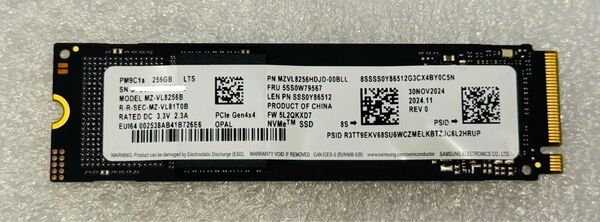 【5800MB/s】SAMSUNG SSD PM9C1a 256GB(PCIe Gen4x4)M.2 NVMe 2280mm