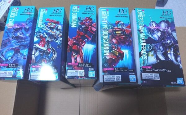 新品未開封品 5種セット販売 GQuuuuuuX 赤いガンダム 軍警ザク ジークアクス ギャン 軽キャノン HG ガンプラ