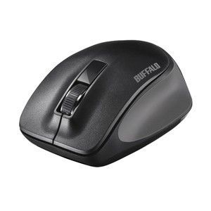 ◆新品/未開封 バッファロー 2.4Ghzワイヤレスマウス BlueLED光学式/静音/3ボタン Mサイズ(ブラック)