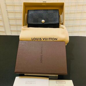 【箱付き】 LOUIS VUITTON ルイヴィトン ダミエ キーケース ブラックグレー 6連 イニシャル入り ユニセックス