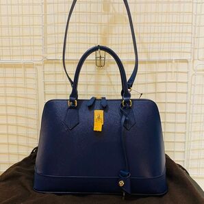 【未使用美品】Samantha Thavasa サマンサタバサ 2way ハンドバッグ ショルダーバッグ レザー ブルー