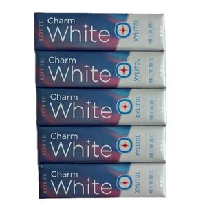 LOTTE Charm White キシリトールガム グレープフルーツ 5個セット