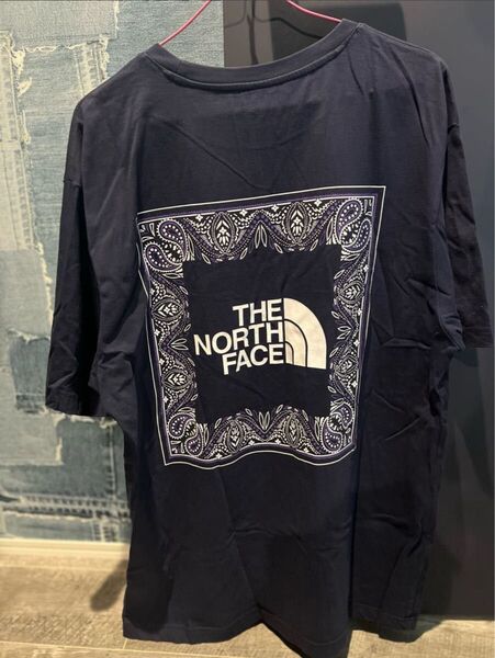 THE NORTH FACE/ノースフェイス/Tシャツ/アウトドア/キャンプ/ストリート/ペイズリー/2XL/XXL/ネイビー
