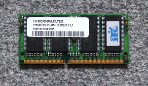 PC133(PC100 correspondence ) 144 pin for laptop SDRAM 256MB