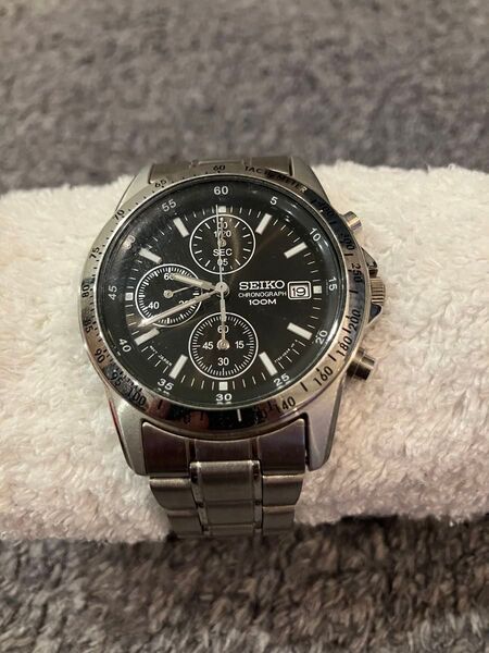 SEIKO クロノグラフ 腕時計 100m防水