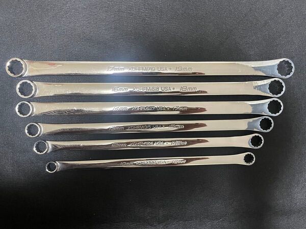 【美品】スナップオン ロングストレートメガネレンチ 6本セット XDHFM 1012〜1719