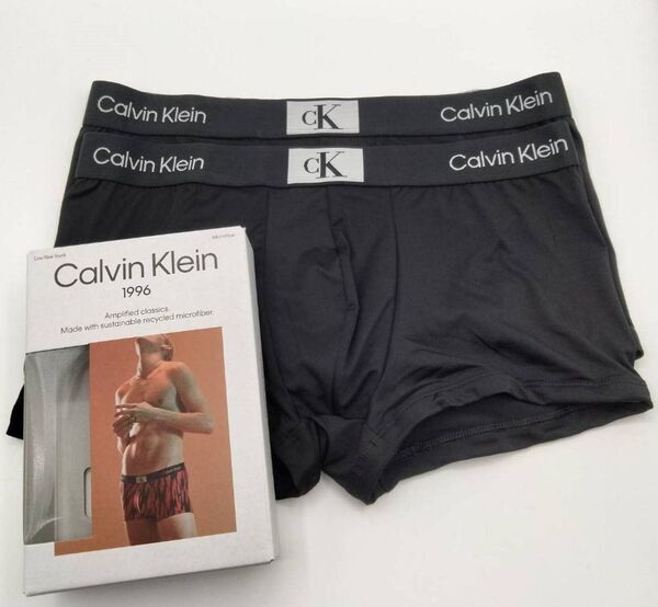 【Lサイズ】Calvin Klein1996(カルバンクライン) ローライズボクサーパンツ ブラック 2枚組 NB3532