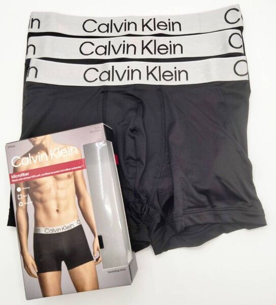 【Sサイズ】Calvin Klein(カルバンクライン) ボクサーパンツ ブラック 3枚組 メンズ 男性下着 NP2851
