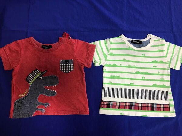 80cmまとめ売り②枚★クレードスコープ 恐竜&電車Tシャツ