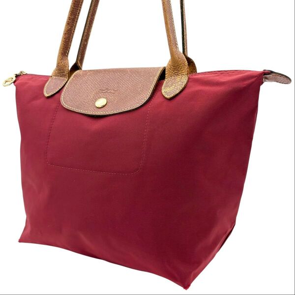 ロンシャン トートバッグ 赤 LONGCHAMP 肩掛け ハンドバッグ