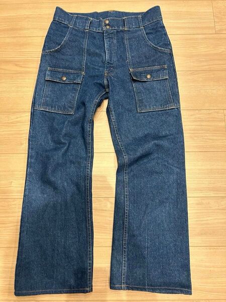 76年製 濃紺 ヴィンテージ Levi's リーバイス ブッシュパンツ 42タロン スモールe W34 L30 USA製