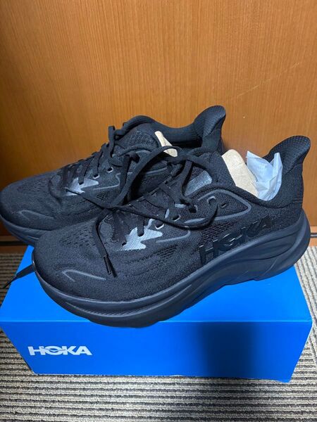 新品未使用 HOKA CLIFTON 10 WIDE 27cm ホカ クリフトン10 ワイド ブラック