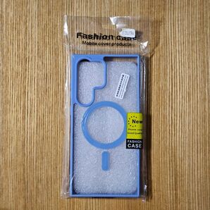Galaxy S23 Ultra マグネット充電対応スマホケース ライトブルー
