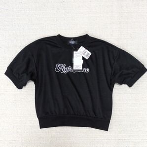 BISKEE 半袖トップス 黒 ブラック 刺繍ロゴ 未使用
