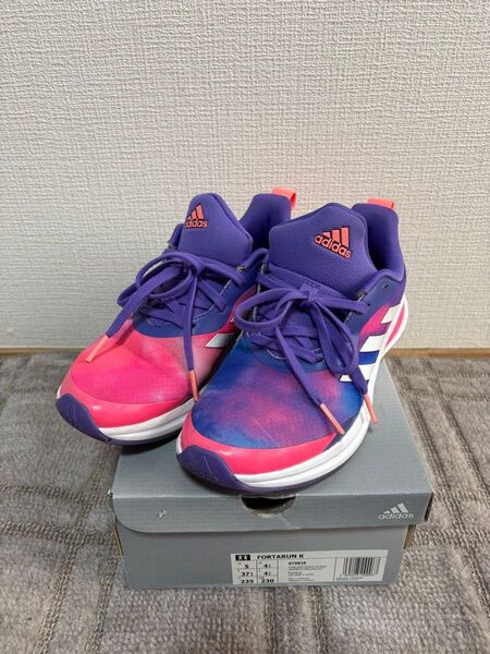 adidas FORTARUN K 23.5cm ピンク/パープル