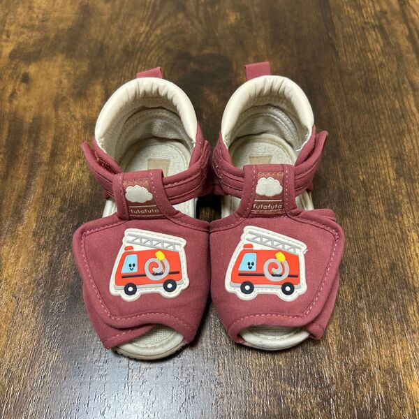 ベビー 子供 サンダル 13cm 消防車 男の子