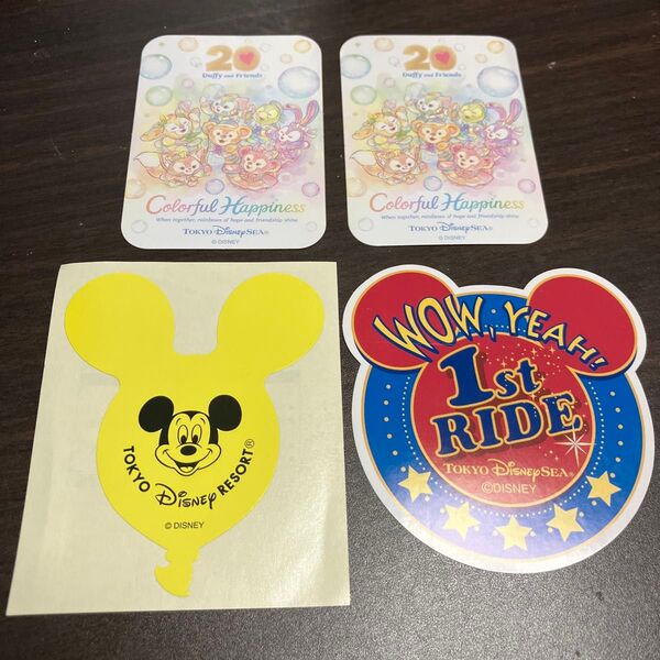 ディズニーステッカー4枚