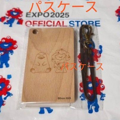 【ICOCA 無し】万博ICOCA EXPO2025 木製パスケースAタイプ イコちゃん ミャクミャク 限定デザイン 新品未開封