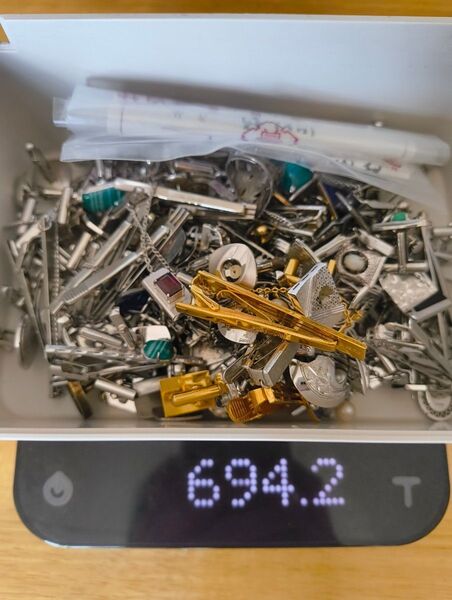 690g 全て刻印 シルバー 銀製 純銀 925 900 850 つぶし 潰し まとめ カフス アクセサリー タイピン